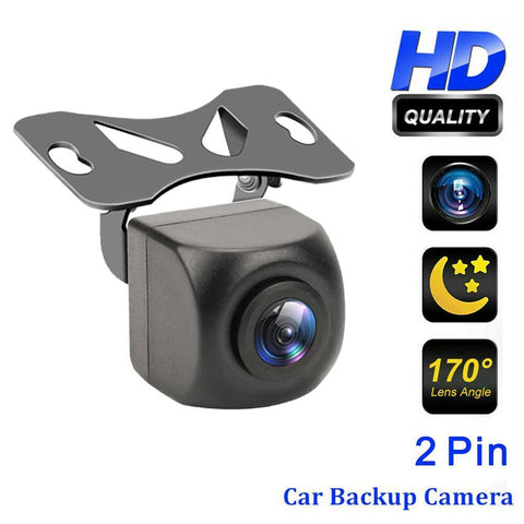 1080p HD Car Rear View Camera 2-pin Waterproof Night Vision Fish Eye-AM00706-Veeddydropshipping