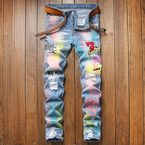 Pantalones Hombre Jeans Men Pants Slim Denim Trousers-MF00440-Veeddydropshipping
