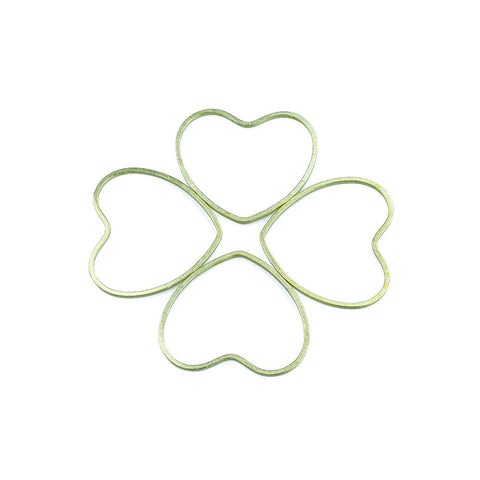 Brass Heart Charms Earrings Pendants Circle DIY Necklac Jewelry-JW01613-Veeddydropshipping