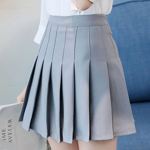 College Style Short Skirt Women A-line Skirt-WF00045-Veeddydropshipping