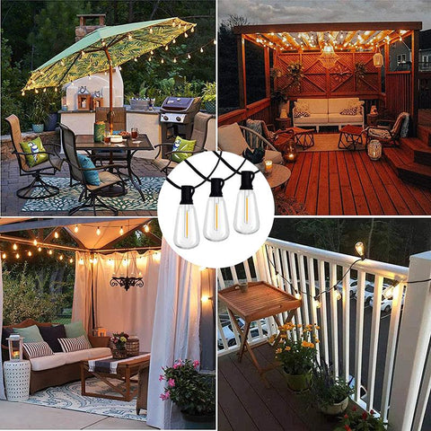 ST38 Globe Outdoor LED String Lights Plastic Shatterproof Bulbs Waterproof-TI00906-Veeddydropshipping