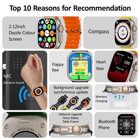 MAX Smart Watch 49mm Series 8 2.12 &quot; Screen High Refresh Rtae -CE00530-Veeddydropshipping