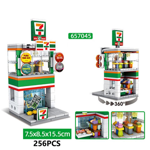 City Street View Series Mini Building Blocks Coffee Shop Convenience-TB01497-Veeddydropshipping