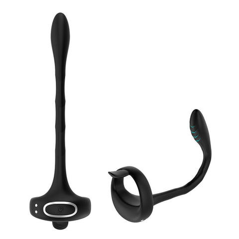 Cock Vibrator Male Prostate Massager Testicle Penis Ring Anal Butt Plug -BH01219-Veeddydropshipping