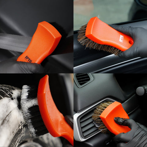 SPTA 3Pcs Car Detailing Brush Kit Car Interior Brush Auto Tire Rim-AM00497-Veeddydropshipping