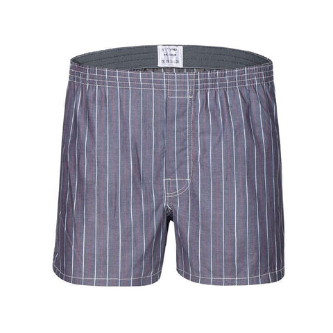 Shorts Casual Cotton Sleep Underpants High Quality Brands Plaid Loose-MF01612-Veeddydropshipping