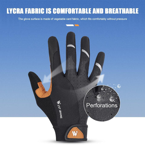 Cycling Gloves Full Finger Touchscreen Anti Slip Bike Bicycle Gloves Portable Waterproof-OS01103-Veeddydropshipping