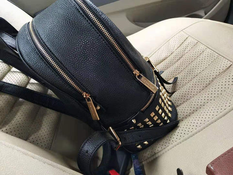 PU leather women&#39;s bag rivet women&#39;s backpack-BS00024-Veeddydropshipping
