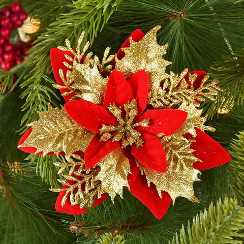Christmas Flower Artificial Dlower Wreath Accessories-HA00649-Veeddydropshipping