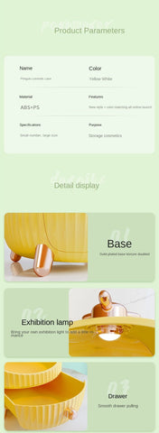 LED Cosmetic Storage Box Makeup Brush Bucket-HA00780-Veeddydropshipping