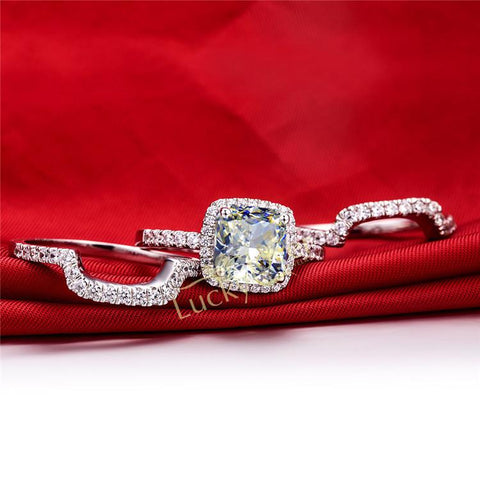 Luxury New Bridal Set Wedding Rings  -JW00422-Veeddydropshipping