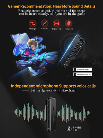 Bluetooth 5.1 Audio Receiver Portable Wireless Adapter 3.5mm AUX APTX APTX-LL -CE01157-Veeddydropshipping