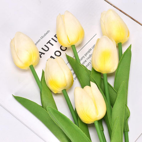 Tulip PU Artificial Flower Real Touch Bouquet-HA00658-Veeddydropshipping