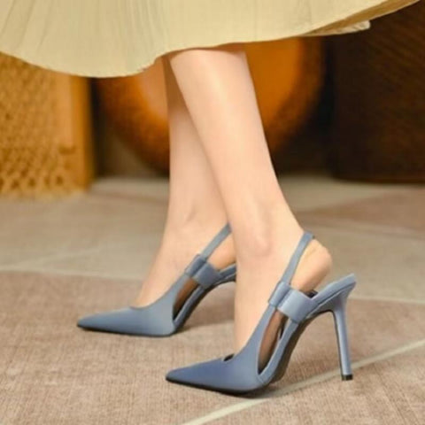 Slingback Sandals Pointed Toe Slip On Thin High Heel Ladies-BS00822-Veeddydropshipping