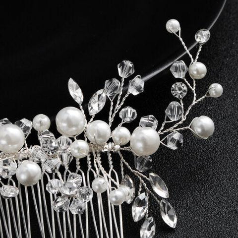 Wedding Hair Vine Crystal Bridal Accessories-WF01092-Veeddydropshipping