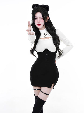 Korean Style Women Elegant Sexy Mini Skirt-WF00624-Veeddydropshipping