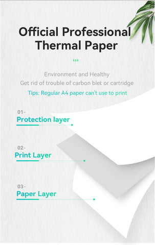 A4 mini thermal printer wireless direct printer does not require ink or toner-Veeddydropshipping
