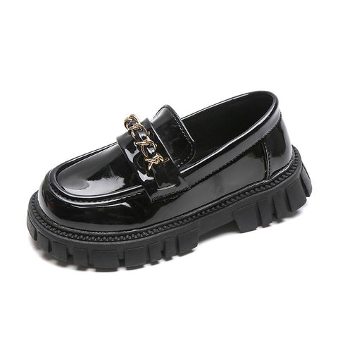 Princess Shoes 2022 Spring Black Loafers Baby Boys School Shoes-TB00126-Veeddydropshipping
