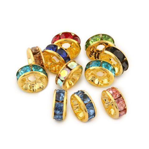 Square Rhinestone  Crystal Spacer Beads For Jewelry Making DIY -JW01510-Veeddydropshipping