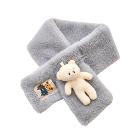 Plush Bear Neck Warm Soft Scraf-WF01214-Veeddydropshipping