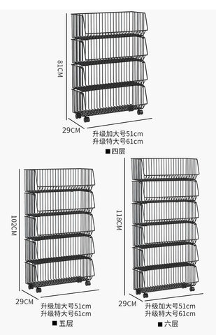 Cartoon steel kitchen cart snacks grocery storage-HA01681-Veeddydropshipping