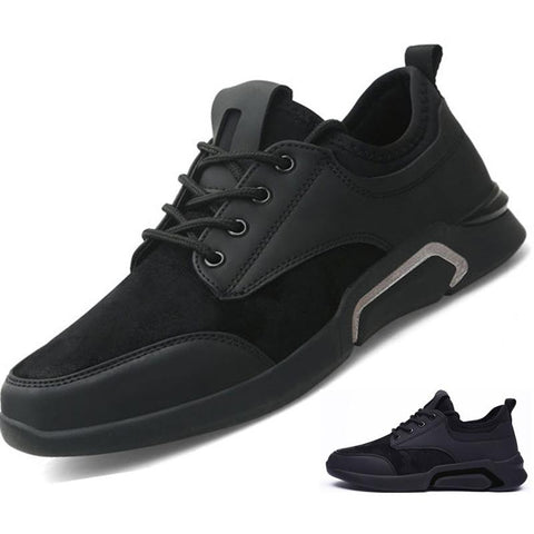 Black Fashion Jogging Trainers Flat Casual Comfortable-BS01382-Veeddydropshipping
