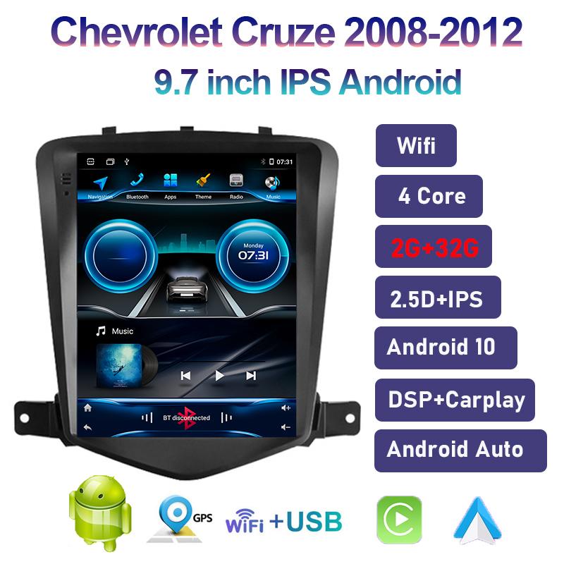 2Din 9.7 inch Android Car Radio Tesla for Chevrolet Cruze J300 2008-2012-AM00529-Veeddydropshipping