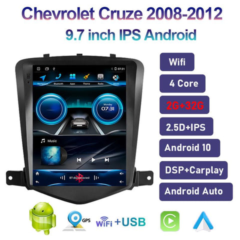 2Din 9.7 inch Android Car Radio Tesla for Chevrolet Cruze J300 2008-2012-AM00529-Veeddydropshipping