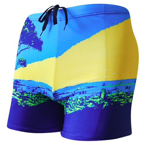 Men&#39;s Swimming Trunks Beach Shorts Boxer Briefs Men Male Swim Pool Swimsuit -OS00059-Veeddydropshipping
