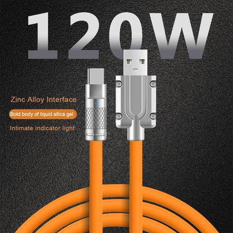 Super Fast Charge Type-C 120W 6A Liquid Silicone Cable Charger Data Cable-PA00407-Veeddydropshipping