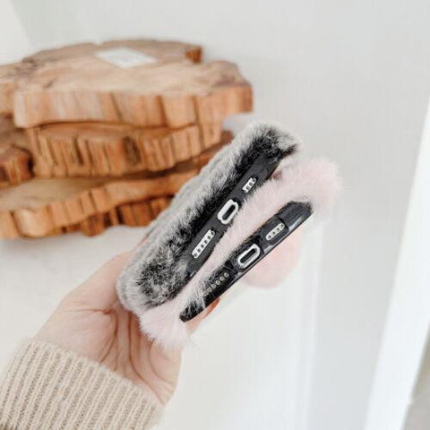 For iPhone 14 13 12 11 Pro Max XS XR 8 Love Heart Plush Silicone Soft Case Cover-PA00157-Veeddydropshipping