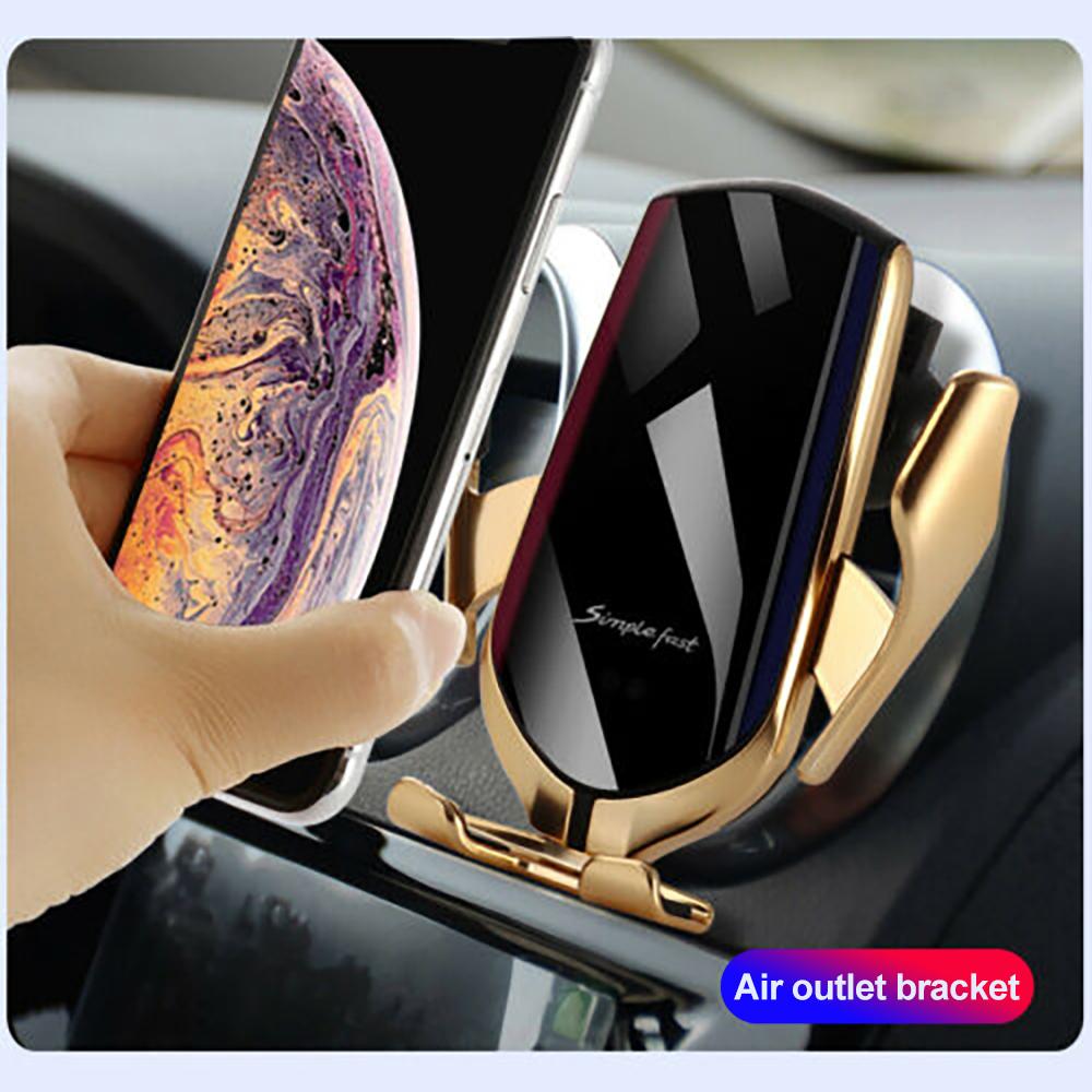 Qi Automatic Clamping 10W Wireless Charger Car Phone Holder Smart Infrared Sensor-PA00517-Veeddydropshipping