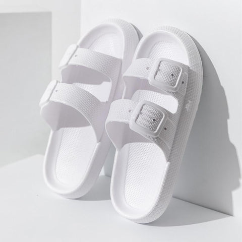 Buckle Fashion Slippers Indoor Slides Bathroom Shoes-BS01253-Veeddydropshipping