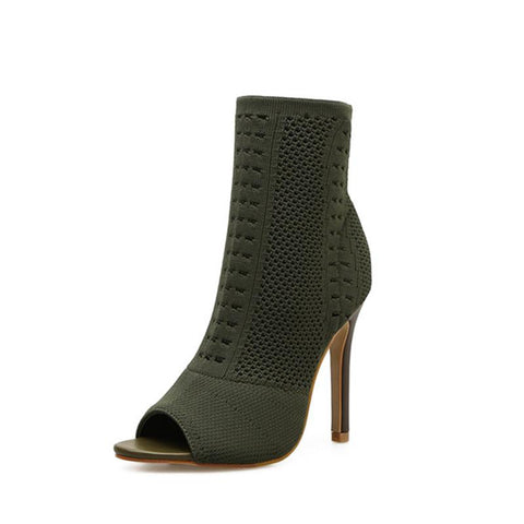 Boots Ladies Open Toe High Heels Fashion Kardashian-BS01064-Veeddydropshipping