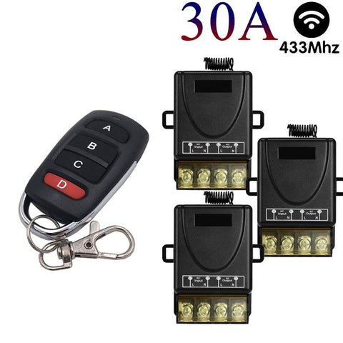 433Mhz High Power Wireless Remote Control Switch AC 110V 220V 30A Relay-TI01134-Veeddydropshipping