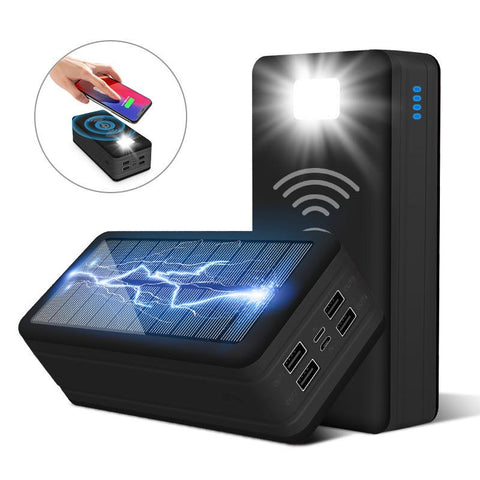 50000mAh Solar Mobile Power Wireless Charger Camping Light Portable External Battery-PA00456-Veeddydropshipping