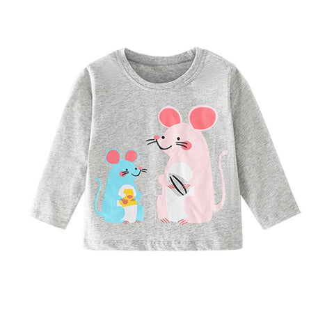 Little maven Baby Girls T-shirt Long Sleeves Cotton Soft Autumn Clothes-TB00946-Veeddydropshipping