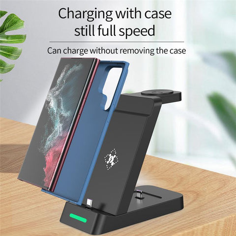 100W 4 in 1 Wireless Charger Stand For IPhone 14 13 12 11 X Samsung Apple Watch-PA01049-Veeddydropshipping