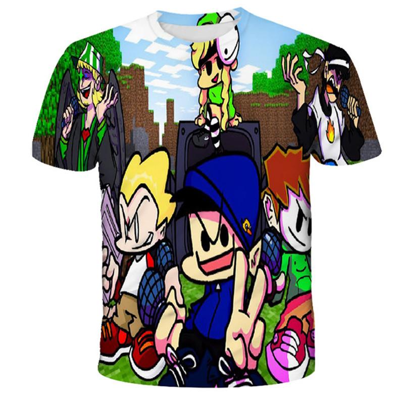 2023 New Fridany Night Funkin T Shirts 1-14 Years Summer Children-TB01156-Veeddydropshipping