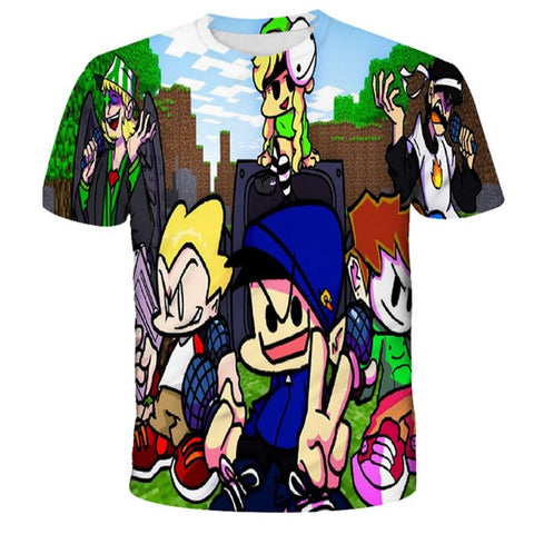 2023 New Fridany Night Funkin T Shirts 1-14 Years Summer Children-TB01156-Veeddydropshipping