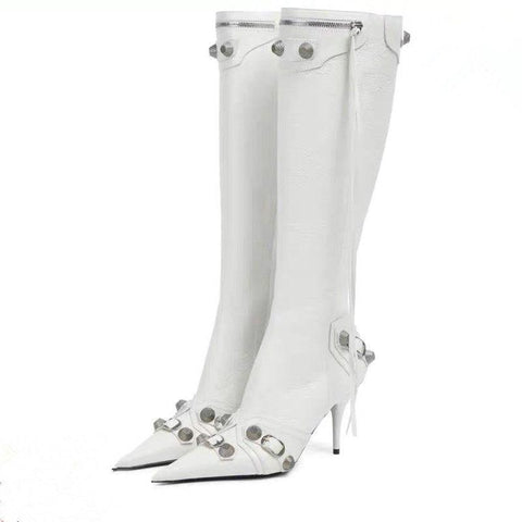 Toe High-heeled Boots Paris Fashion Knee-high Boots-BS00960-Veeddydropshipping