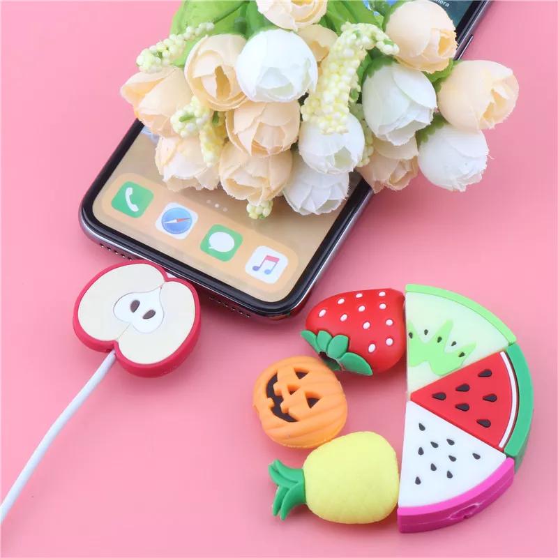 Free Shipping Cartoon Fruit  Cable Protector Anti-Break For IPhone Usb Cable Holder-PA00949-Veeddydropshipping