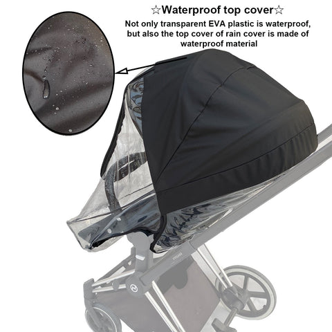 Stroller Rain Cover Compatible With Cybex Priam &amp; Mios &amp; Balios Stroller-TB00403-Veeddydropshipping