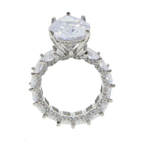 geometry Pink Zircon Water Drop Stone Rings  -JW00439-Veeddydropshipping