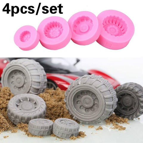 Silicone Cake Mold Tires Wheel Pattern DIY-HA01206-Veeddydropshipping