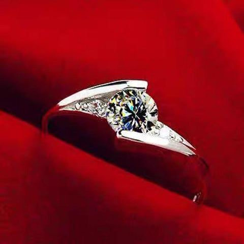 Women High Quality Zircon Ring Silver Wedding Bridal Jewelry  -JW00561-Veeddydropshipping