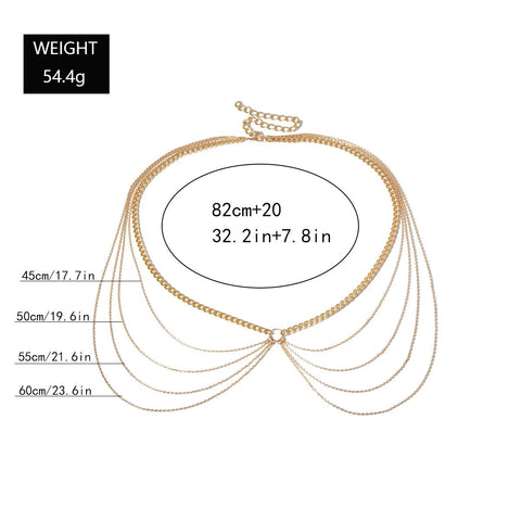 Multi Layer Waist Chain Belt for Women Alloy Metal Gold Color-JW01364-Veeddydropshipping