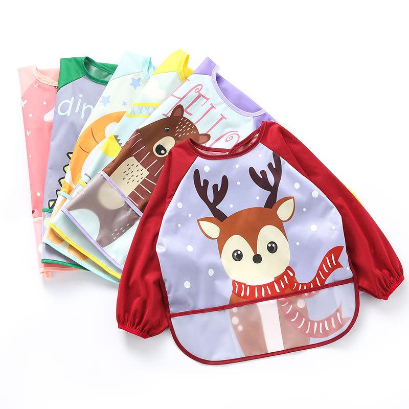 Cute Cartoon Baby Bibs Waterproof Infant Eating Bib with Pocket Children-Veeddydropshipping-3