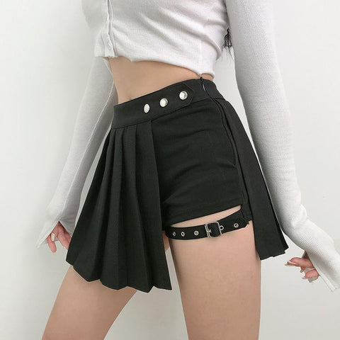 Pleated Girls Gothic Half Skirts-Veeddydropshipping