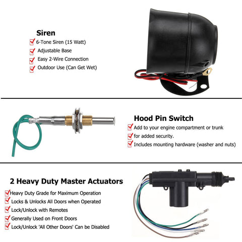Car Alarm System Keyless Entry Security Remote Central Control Door-AM00584-Veeddydropshipping